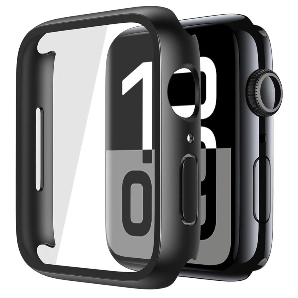 Misxi 2 Pack Tempered Glass Case for Apple Watch 42mm